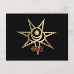 occult symbool septagram briefkaart