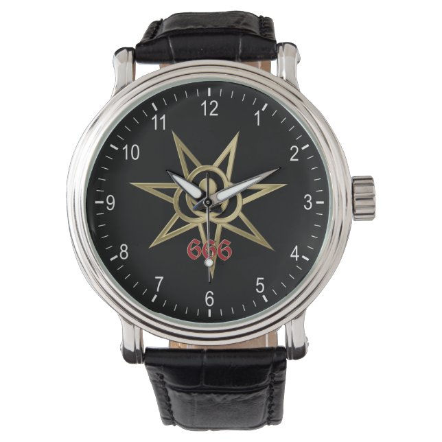occult symbool septagram horloge (Voorkant)