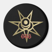 occult symbool septagram magneet (Voorkant)