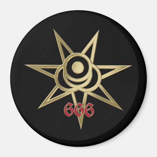 occult symbool septagram magneet (Voorkant)