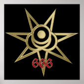 occult symbool septagram poster (Voorkant)