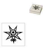 occult symbool septagram rubberstempel (Gestempeld)