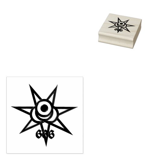 occult symbool septagram rubberstempel (Gestempeld)