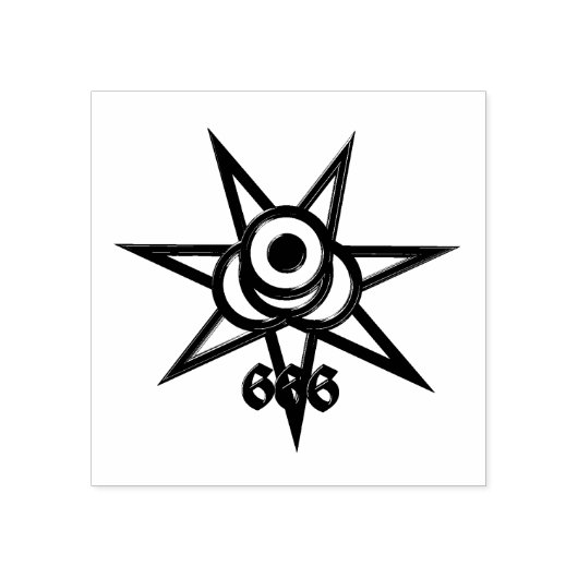 occult symbool septagram rubberstempel (Afrduk)
