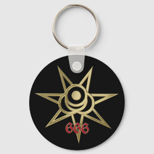 occult symbool septagram sleutelhanger
