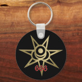 occult symbool septagram sleutelhanger (Voorkant)