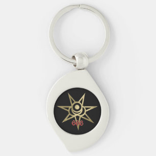 occult symbool septagram sleutelhanger