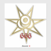 occult symbool septagram sticker (Vel)