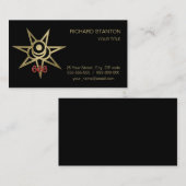 occult symbool septagram visitekaartje (Voorkant / Achterkant)