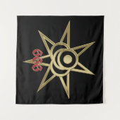 occult symbool septagram wandkleed (Voorkant (horizontaal))