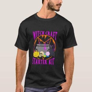 Occult Witchcraft Starter Kit Halloween Cauldron P T-shirt