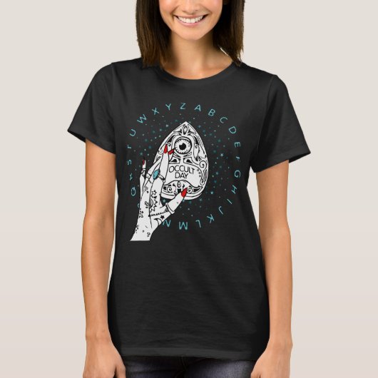 Occulte Dag, spirit board planchette T-shirt (Voorkant)