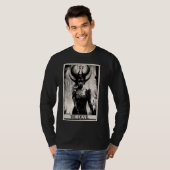 Occulte Dark Art Horror De Duivel Tarot Kaart T-shirt (Voorkant volledig)