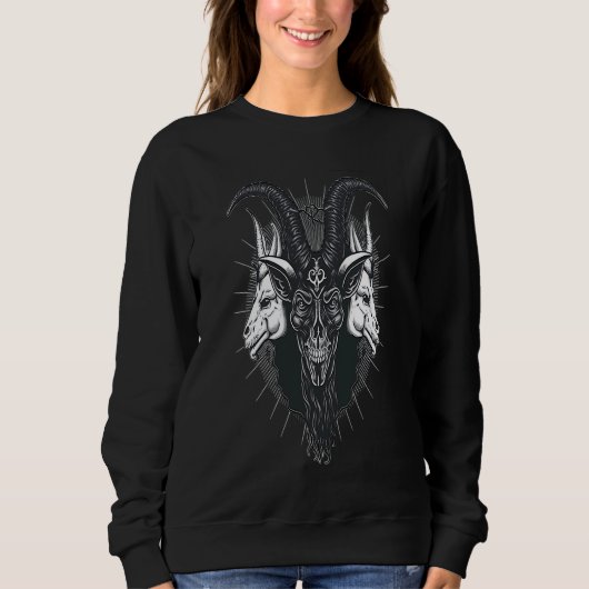 Occulte duivel Gotische Satan Baphomet Trui (Voorkant)
