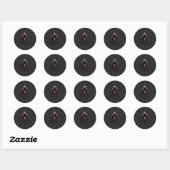 Occulte Figuur Donkere Kunst Ronde Sticker (Vel)