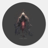 Occulte Figuur Donkere Kunst Ronde Sticker (Voorkant)