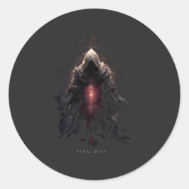 Occulte Figuur Donkere Kunst Ronde Sticker