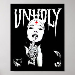 Occulte Gotische Duistere Satanische Nun Tattoos O Poster