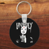 Occulte Gotische Duistere Satanische Nun Tattoos O Sleutelhanger (Voorkant)