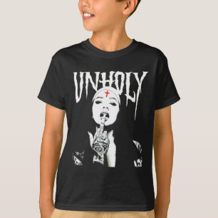 Occulte Gotische Duistere Satanische Nun Tattoos O T-shirt