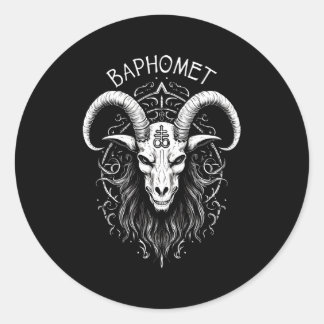 Occulte Gotische Leviathan Kruis Symbool van Satan Ronde Sticker