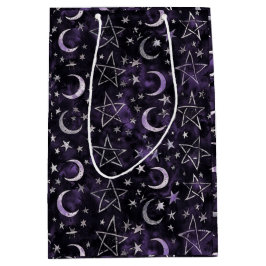 Occulte gotische maan en pentagrammen medium cadeauzakje