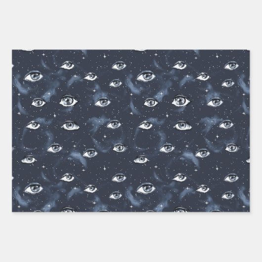 Occulte Gotische Mysterie Ogen Inpakpapier Vel (Voorkant)