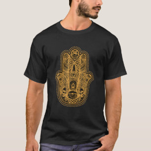 Occulte Hamsa Hand Evil Eye Fatima Moon Witchcraft T-shirt