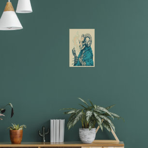 Occulte Rookram Schedel Poster