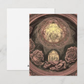 Occulte Roos Opstanding in Glazen Dome Feestdagenkaart (Voorkant / Achterkant)