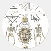 occulte symbolen ronde sticker (Voorkant)