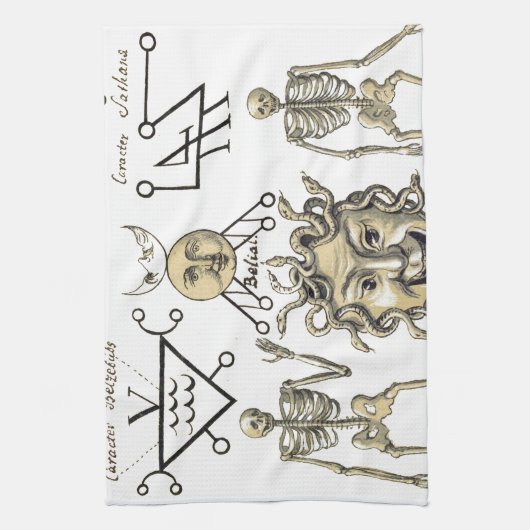 occulte symbolen theedoek (Verticaal)