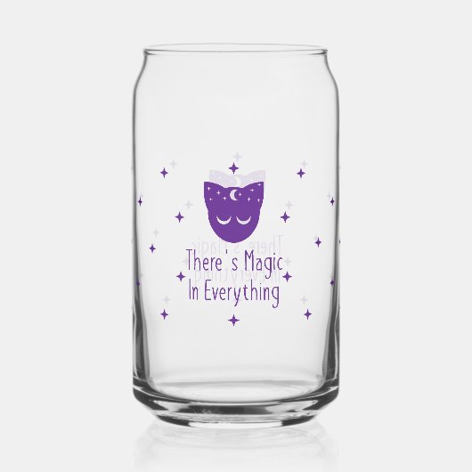 Occulte zwarte kat gotische drinkwaren blikvorm glas (Voorkant)