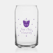 Occulte zwarte kat gotische drinkwaren blikvorm glas (Achterkant)