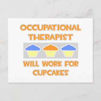 Occup Therapist ... Werkt voor cupcakes Briefkaart