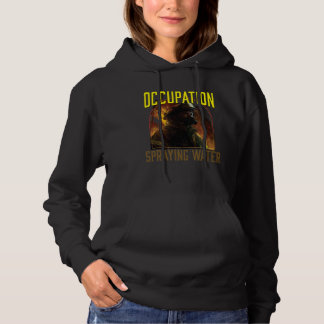 Occupation Spraying Water Fireman Firefighter Fire Hoodie
