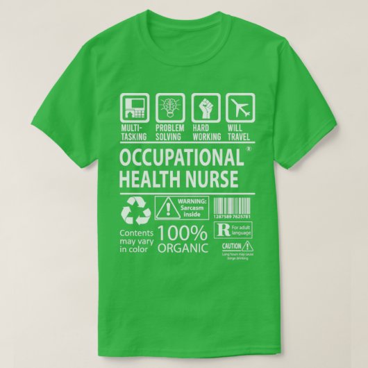 Occupational Health Nurse Multitasking J T-shirt (Design voorkant)