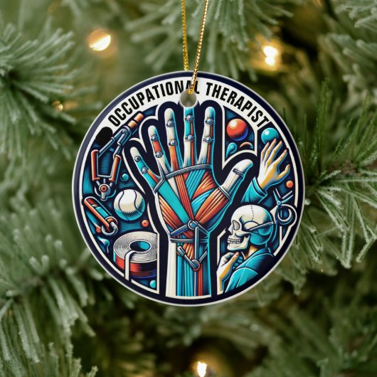 Occupational Therapeut aangepaste tekst Keramisch Ornament (Boom)