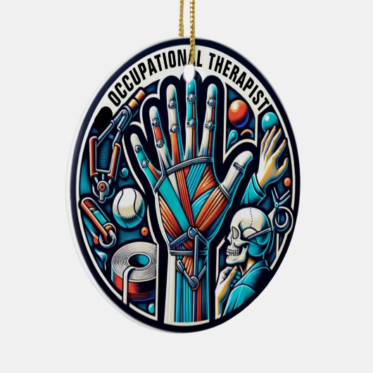 Occupational Therapeut aangepaste tekst Keramisch Ornament (Rechts)