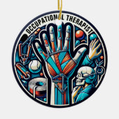 Occupational Therapeut aangepaste tekst Keramisch Ornament (Voorkant)