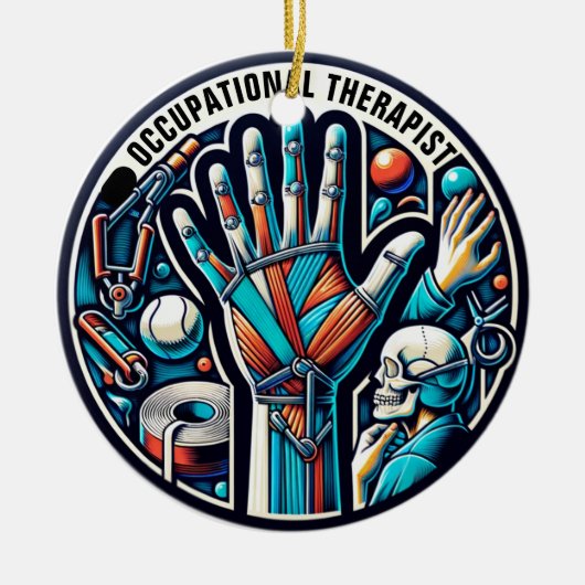 Occupational Therapeut aangepaste tekst Keramisch Ornament (Voorkant)
