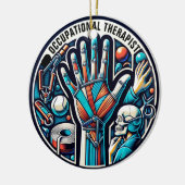 Occupational Therapeut aangepaste tekst Keramisch Ornament (Links)