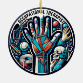 Occupational Therapeut aangepaste tekst Keramisch Ornament (Achterkant)