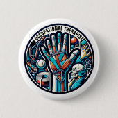 Occupational Therapeut aangepaste tekst Ronde Button 5,7 Cm (Voorkant)