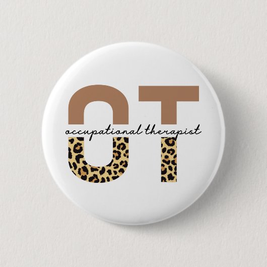 Occupational therapeut OT-cheetah-cadeaus Ronde Button 5,7 Cm (Voorkant)