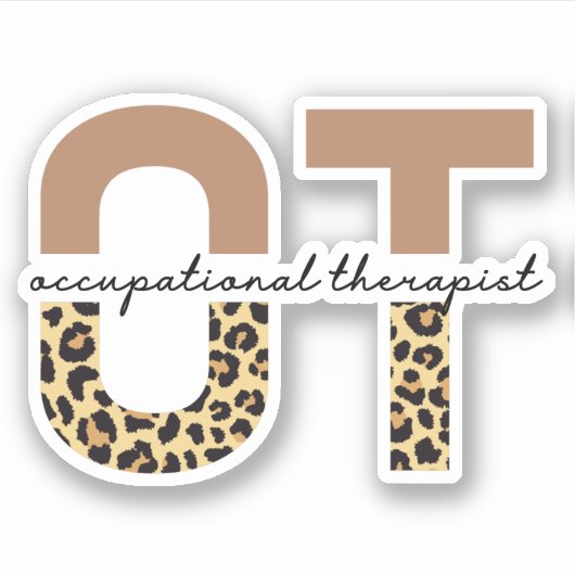 Occupational therapeut OT-cheetah-cadeaus Sticker (Voorkant)