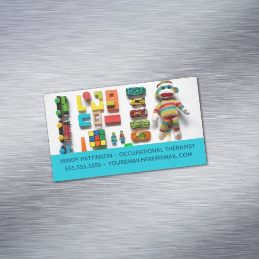 "Occupational Therapist Child Therapy Play Toys" Magnetisch Visitekaartje (Voorbeeld)
