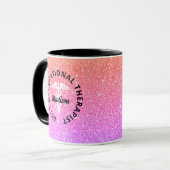 Occupational Therapist Medical Rainbow Monogram Mok (Voorkant links)