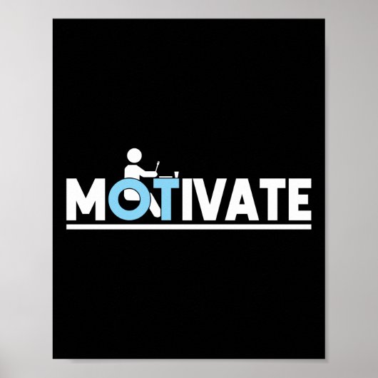 Occupational Therapist Motivate Wheelchair Poster (Voorkant)