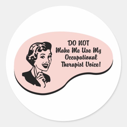 Occupational Therapist Voice Ronde Sticker (Voorkant)